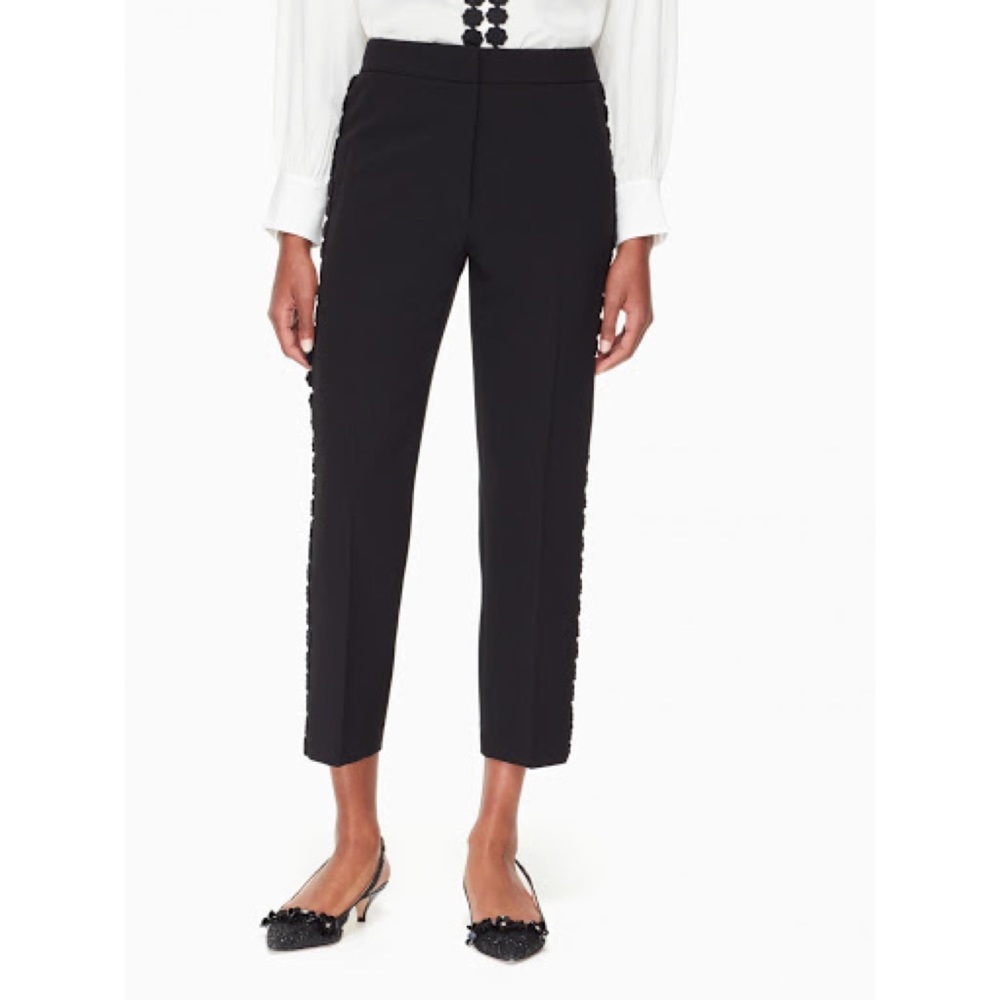 Kate Spade | Lace Trim Cropped Cigarette Pant